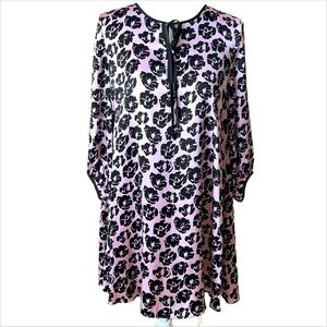 JUICY COUTURE Silk Hydrangea Primrose Pink Floral Dress Size S